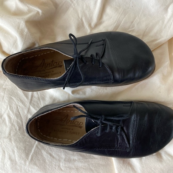 AINTAP Feel Barefoot Minimalist zero drop handmade black leather oxfords W9 EU40 - Picture 5 of 10